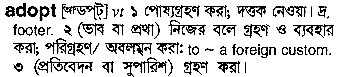 Adopt meaning in bengali