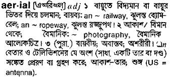 Aerial meaning in bengali