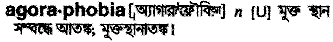 Agoraphobia meaning in bengali