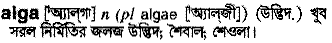 Alga meaning in bengali