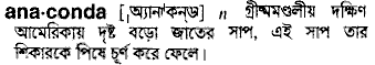 Anaconda meaning in bengali