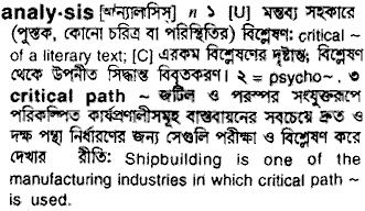 Analysis meaning in bengali