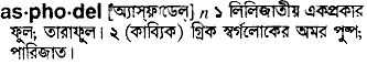 asphodel 
 meaning in bengali