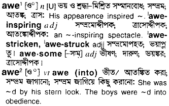 Awe meaning in bengali