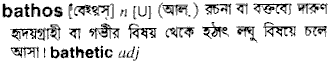 Bathos meaning in bengali