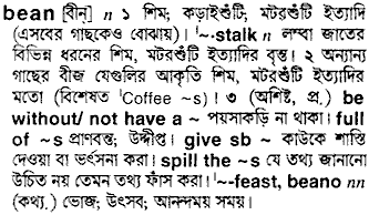 Bean meaning in bengali