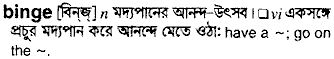 Binge meaning in bengali