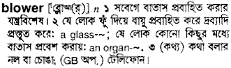 blower 
 meaning in bengali