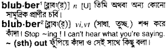 blubber 
 meaning in bengali