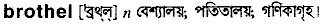 Brothel meaning in bengali