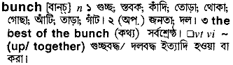 Bunch meaning in bengali