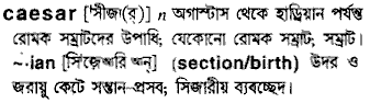 Caesar meaning in bengali