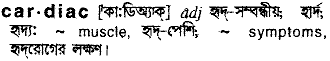 Cardiac meaning in bengali