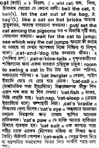 Cat meaning in bengali