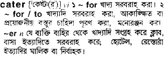 Cater meaning in bengali