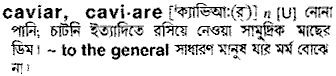 Caviar meaning in bengali