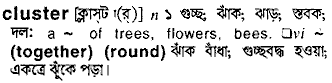 Cluster meaning in bengali