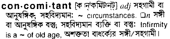 Concomitant meaning in bengali