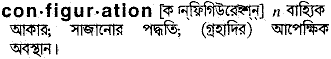 Configuration meaning in bengali