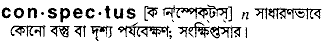 conspectus 
 meaning in bengali