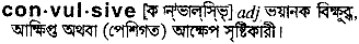 Convulsive meaning in bengali