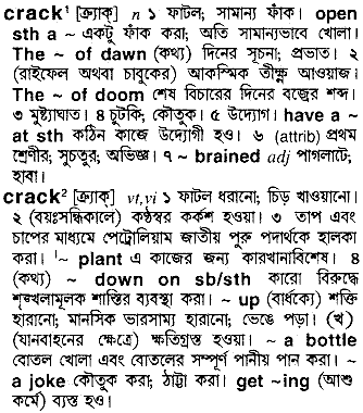 Crack meaning in bengali