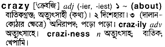 Crazy meaning in bengali