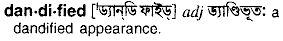 Dandified meaning in bengali