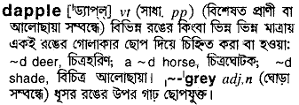 dapple 
 meaning in bengali