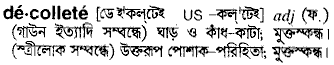 decollete 
 meaning in bengali