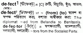 Defect meaning in bengali