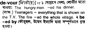 Devour meaning in bengali