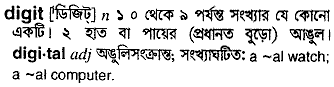 Digit meaning in bengali