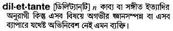 Dilettante meaning in bengali