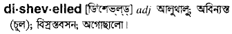 Disheveled meaning in bengali