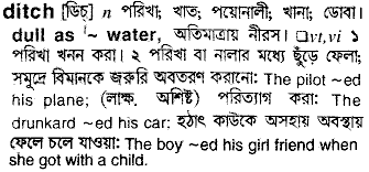 Ditch meaning in bengali