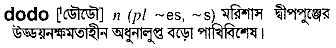 Dodo meaning in bengali