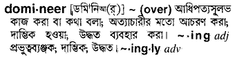 Domineer meaning in bengali