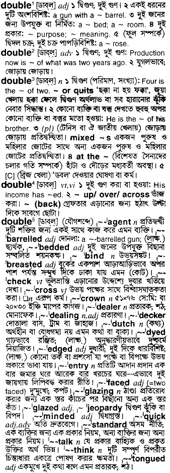 Double meaning in bengali