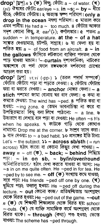 Drop meaning in bengali