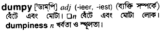 Dumpy meaning in bengali