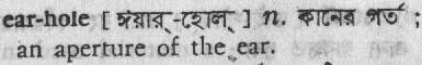 ear hole 
 meaning in bengali