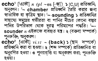 Echo meaning in bengali