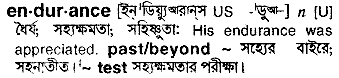 Endurance meaning in bengali