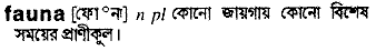 Fauna meaning in bengali