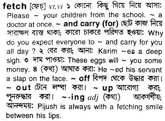 Fetch meaning in bengali