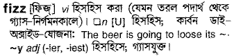 Fizz meaning in bengali