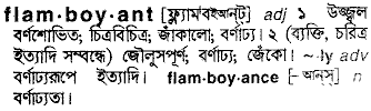 Flamboyant meaning in bengali