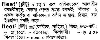 Fleet meaning in bengali