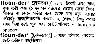 Flounder meaning in bengali